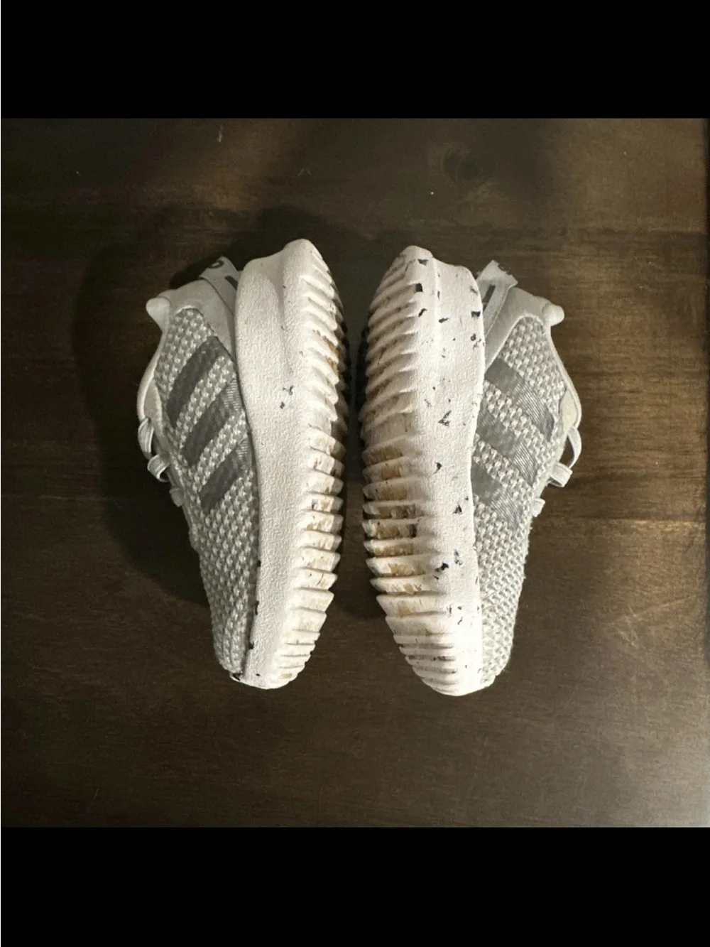 Adidas Infant pull on sneakers Gray Knit Athletic Shoes, size 5K